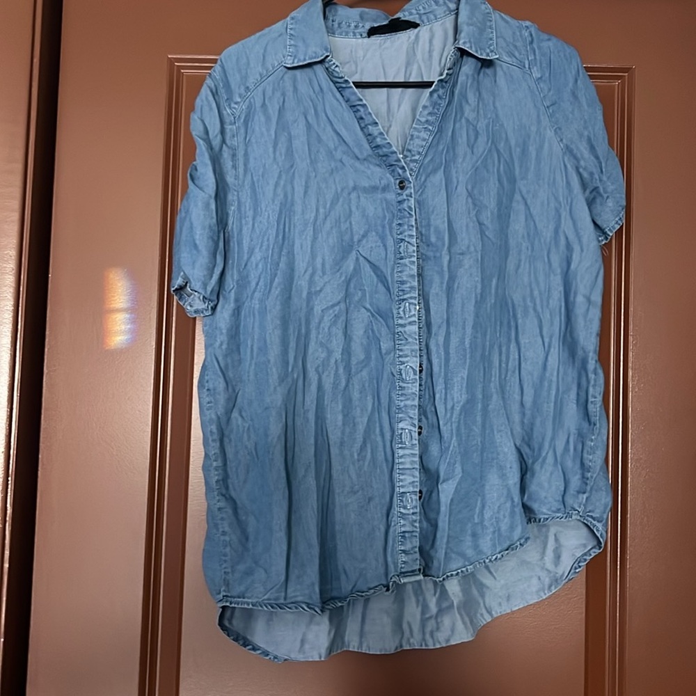 Blue Jean style button down blouse